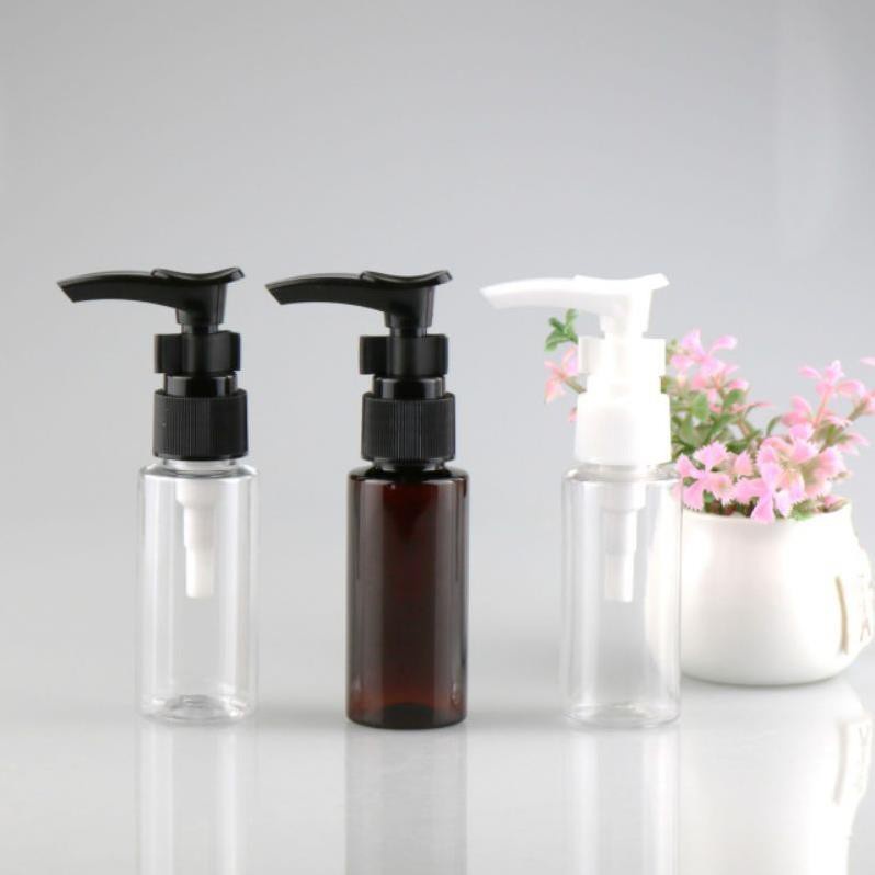 Chai Chiết Mĩ Phẩm ❤ SIÊU RẺ ❤ Chai nhựa pet vòi nhấn sữa tắm 30ml,20ml chiết mỹ phẩm , phụ kiện du lịch