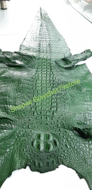 Dép Da Cá Sấu Handmade Nguyên Con Black , Dép Nam