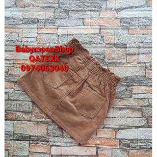 Chân Váy Nhung Bé Gái Cam Đất Hm