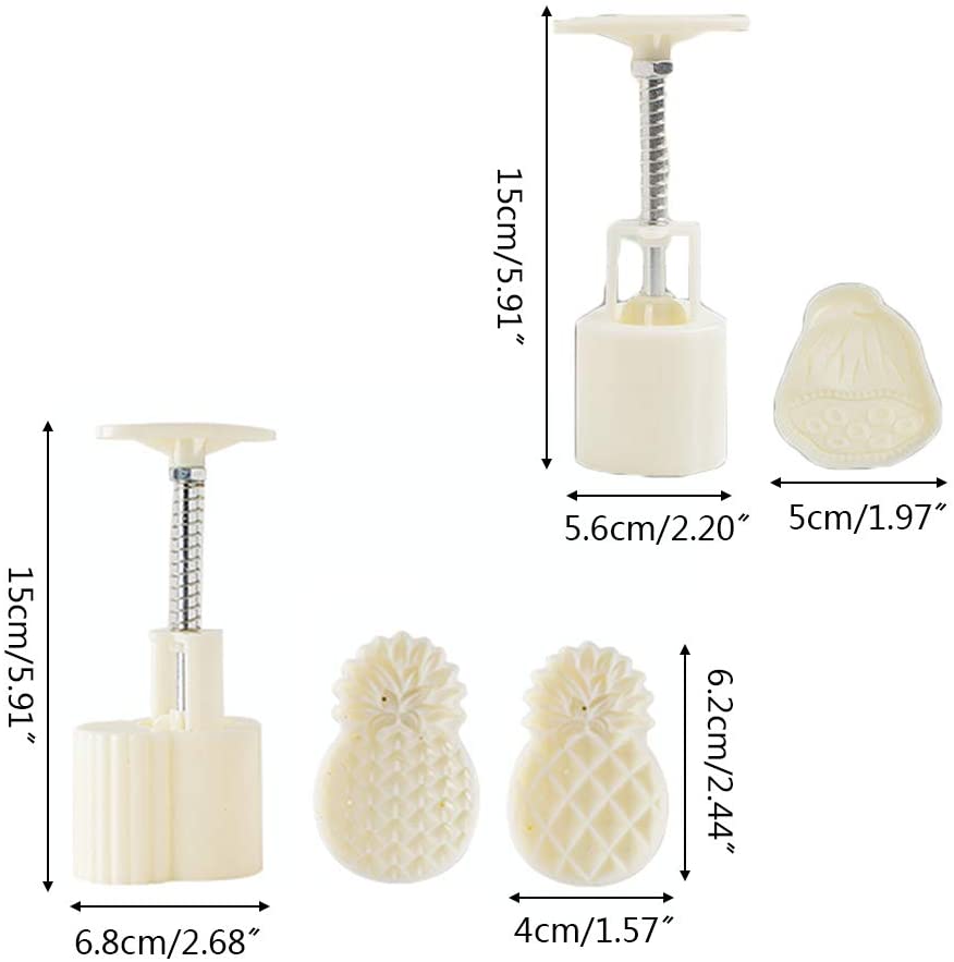 Khuôn làm bánh trung thu ANAEAT dạng nhấn thiết kế kiểu quả dứa tiện lợi cho nhà bếp