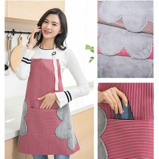 Tạp dề chống thấm có chỗ lau tay