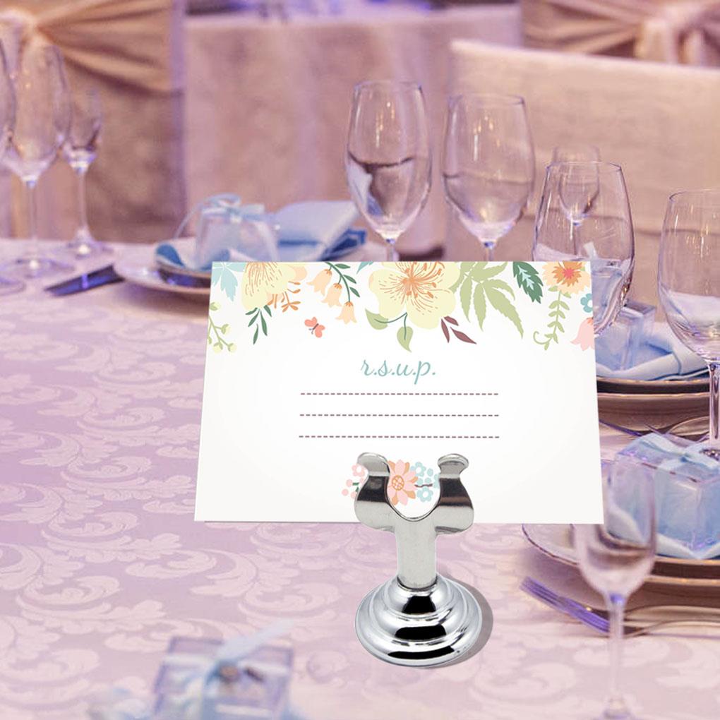 Giá Đỡ Kẹp Ảnh Để Bàn Bằng Kim Loại Chống Gió Trang Trí Khách Sạn / Đám Cưới