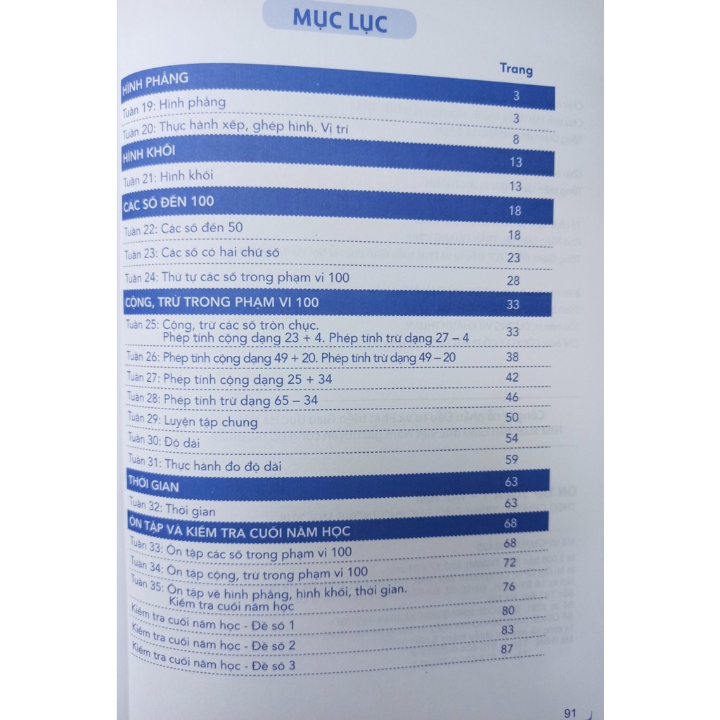 Sách - Ôn tập Toán lớp 1 tập 2