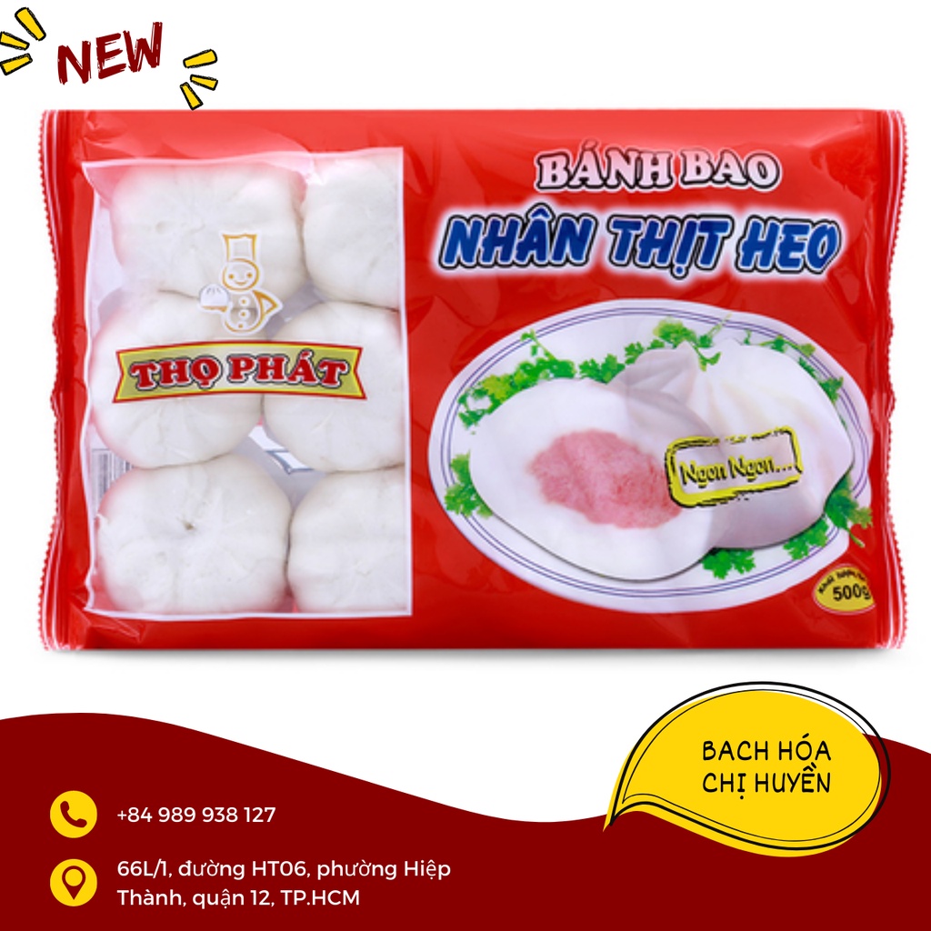 Bánh bao nhân thịt heo Thọ Phát 500g