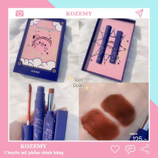 Set son 2 cây toot dodo 1 son thỏi 1 son kem lì Kozemy mềm mịn không phai màu mua lẻ giá sỉ