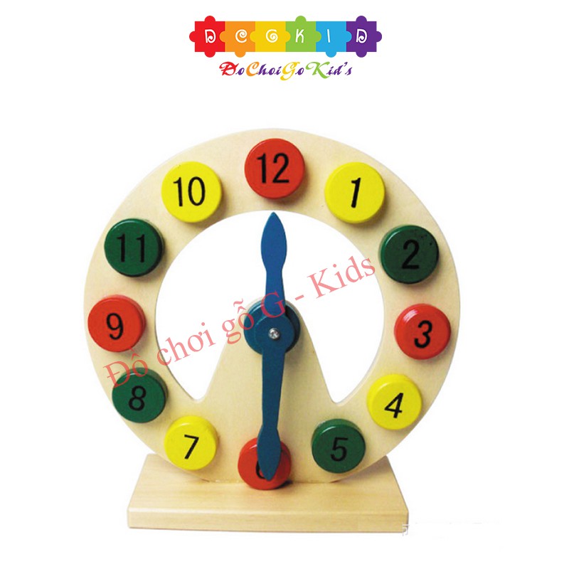 Đồ chơi đồng hồ gỗ để bàn khuyết giữa - Đồ chơi giáo dục cho bé
