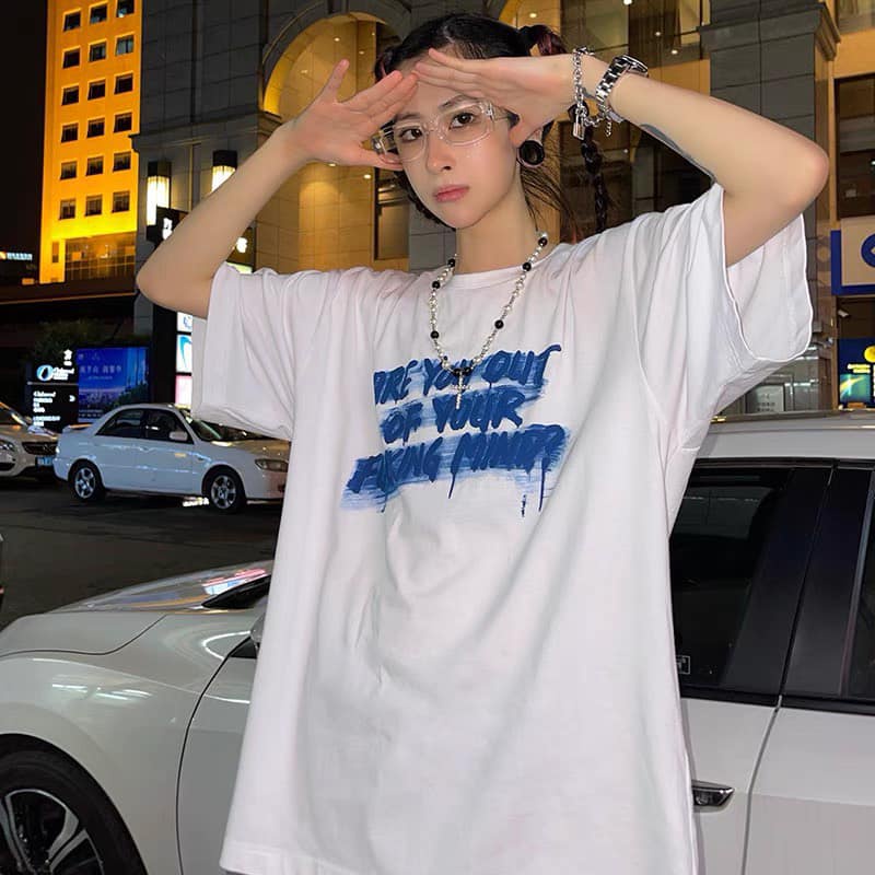 Áo thun tay lỡ nam nữ miumiu, áo phông Unisex freesize phong cách đường phố | BigBuy360 - bigbuy360.vn