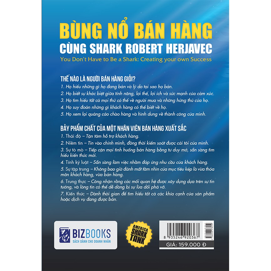 Sách - America Shark Tank: Bùng Nổ Bán Hàng Cùng Shark Robert Herjavec