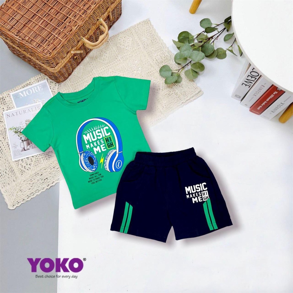 Bộ quần áo thun tay ngắn bé trai YOKO 1-5 tuổi  - SÓC BABY