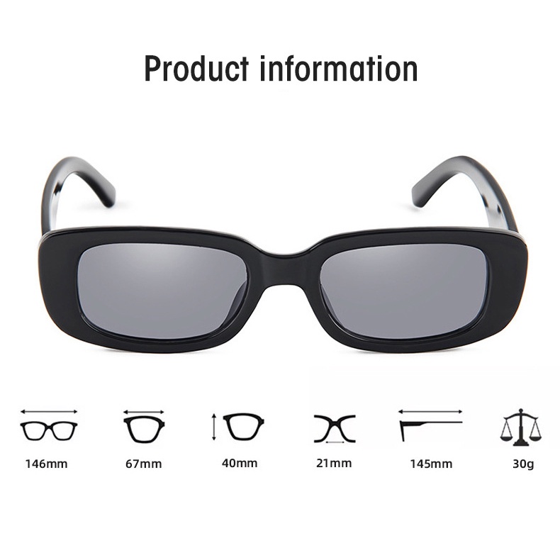 Kính Mát Gọng Oval Màu Đen Phong Cách Vintage Thời Trang Cho Nữ