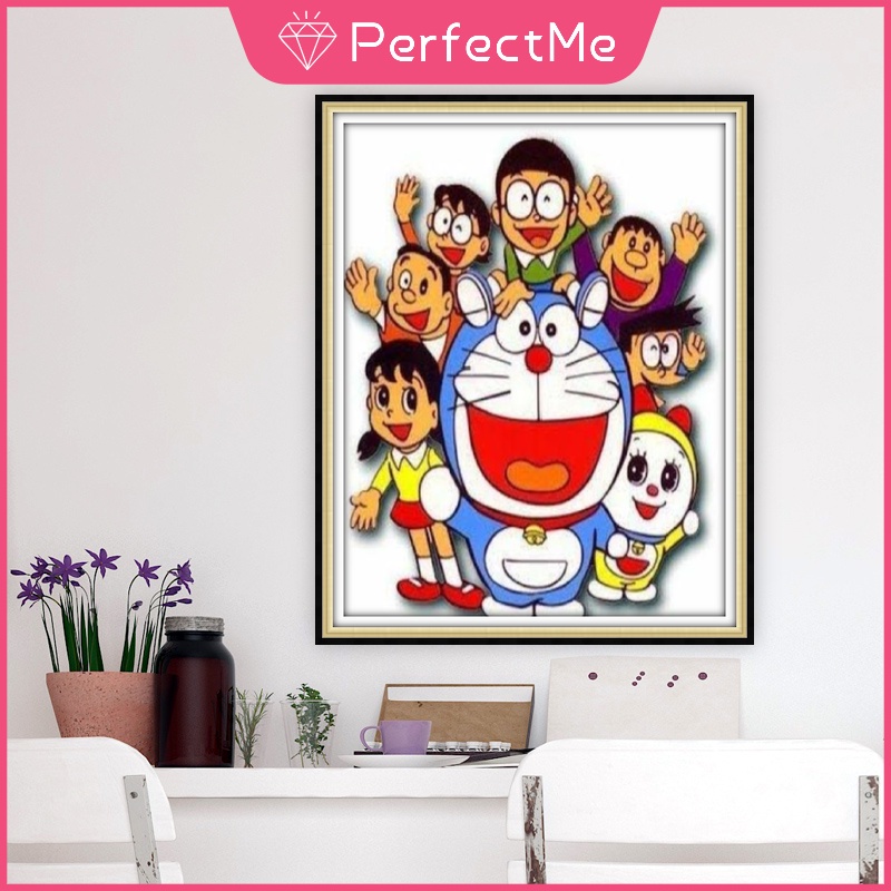 Bộ Tranh Đính Đá 5D Tự Làm 30x40cm Hình Hoạt Hình Anime Trang Trí Nhà Cửa