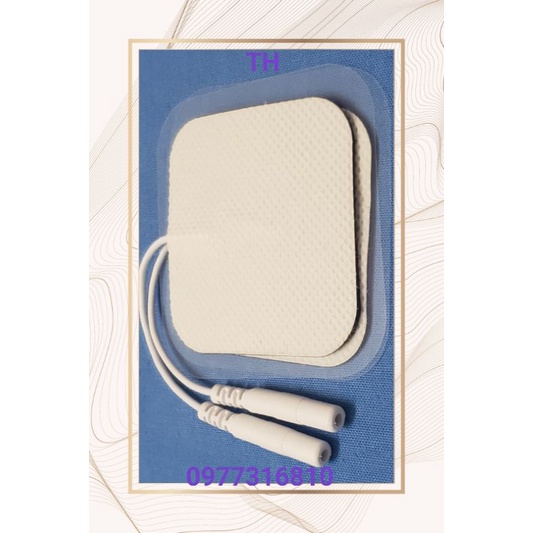 Cặp miếng dán xung điện 5x5 dùng cho máy vật lý trị liệu DoctorHome& máy VLTL đa năng Goldlife của Bộ Quốc Phòng (1cặp)