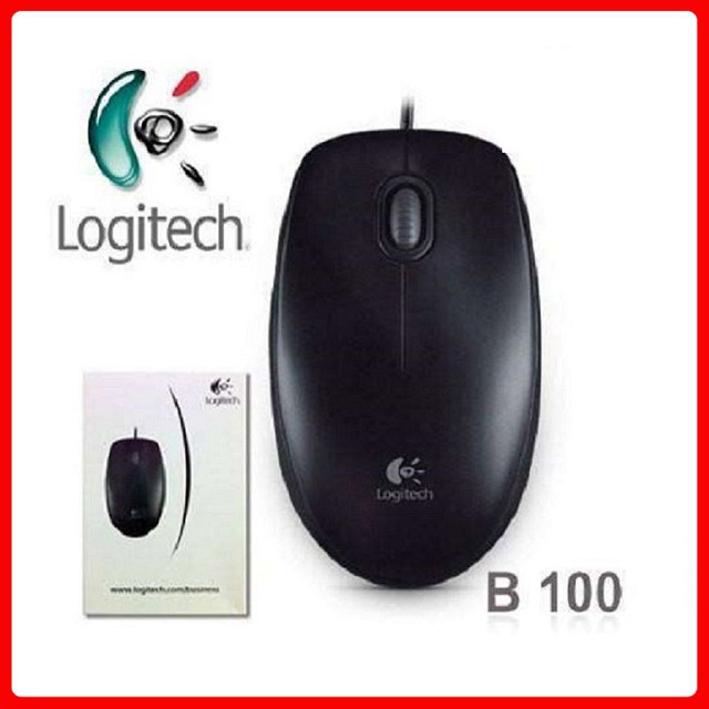 Chuột máy tính có dây Logitech B100 (Đen) - Chính Hãng