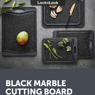 Thớt Nhựa Kháng Khuẩn Lock&Lock Black Marble CKD006 CKD007 CKD008 Màu Đen 3 Size S, M, L