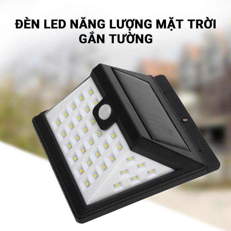 Đèn năng lượng mặt trời cảm biến hồng ngoại 100 - 40 - 30 - 20 LED - Đèn năng lượng mặt trời cảm biến chuyển động ốp tườ