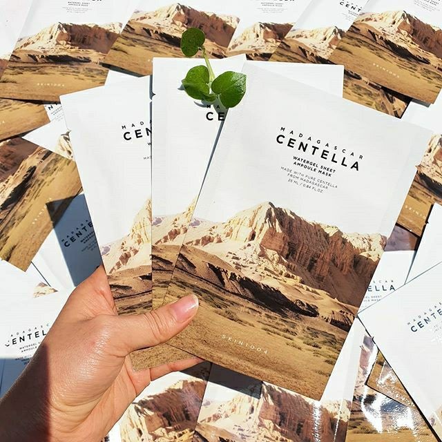 Combo 5 Mặt nạ Giảm mụn chiết xuất rau má Skin1004 Madagascar Centella Watergel Sheet Ampoule Mask 25ml x5