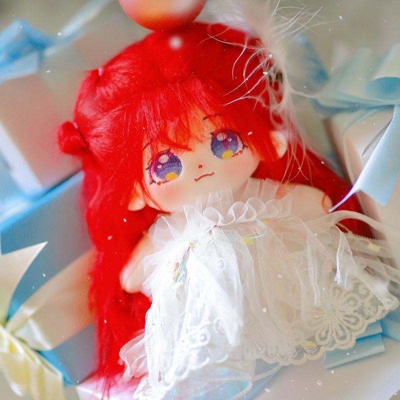 Búp Bê Nữ Ca Sĩ Lisa Rose Jisoo Taeyeon 20cm Tóc Dài Màu Đỏ