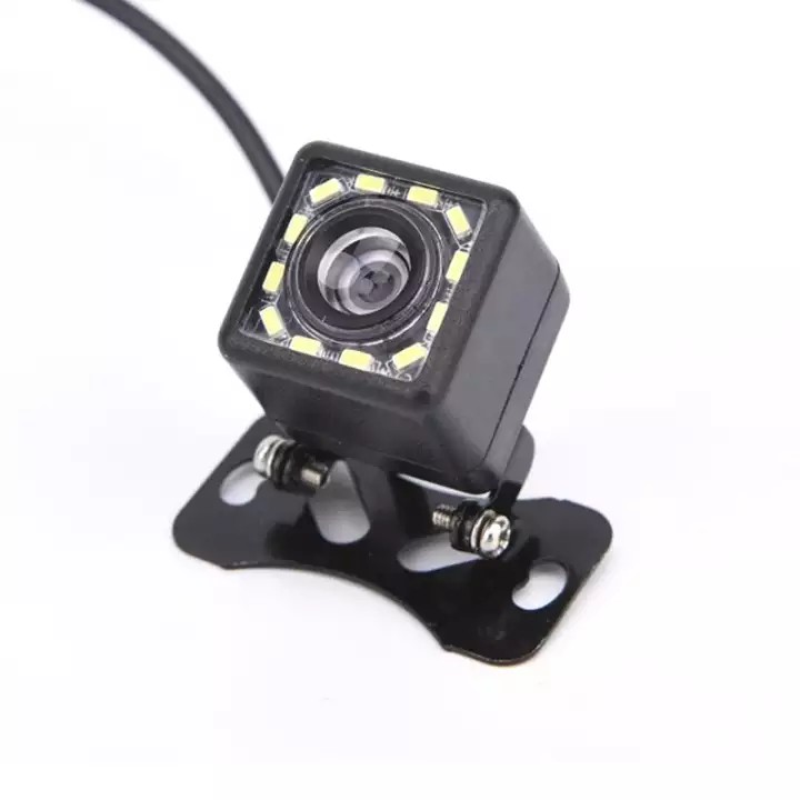 Camera lùi cho xe ô tô 12 led nhìn đêm - Camera lùi cho xe hơi 12 đèn led - Camera lùi 12 led vuông