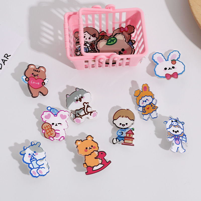 Trâm Cài Áo In Họa Tiết Hoạt Hình Xinh Xắn Sáng Tạo