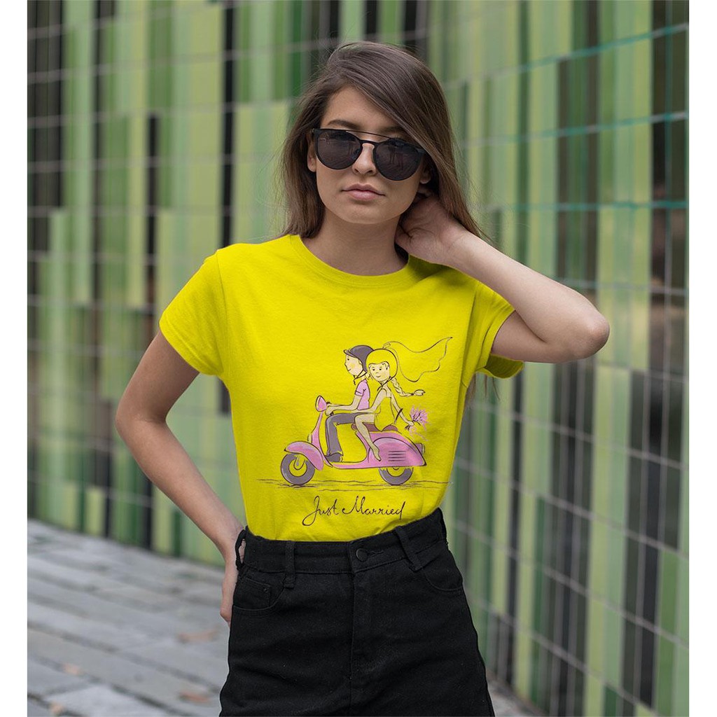 Áo thun Nữ in hình cặp đôi lãng mạn - Cotton Thun - Phong Cách Dẽ Thương - Cá Tính Và Đẹp