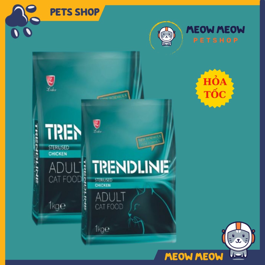 Hạt cho mèo TRENDLINE, hạt dinh dưỡng cho mèo TRENDLINE | Túi hãng 1KG | Hạt dinh dưỡng cho mèo.