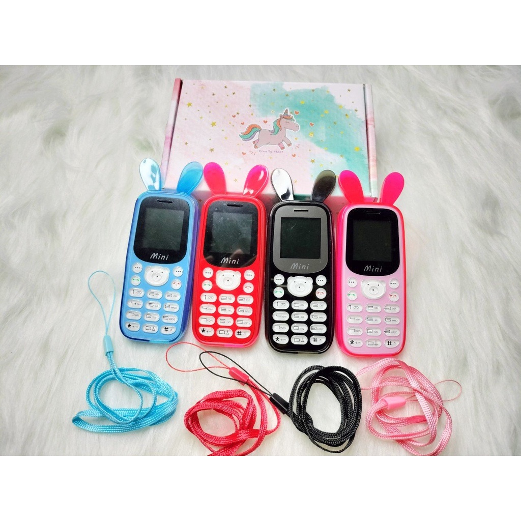 Điện thoại độc lạ đổi giọng nói chuẩn (hàng loại 1) mini H21 heo peppa ốp lưng tai thỏ 2 sim giá rẻ