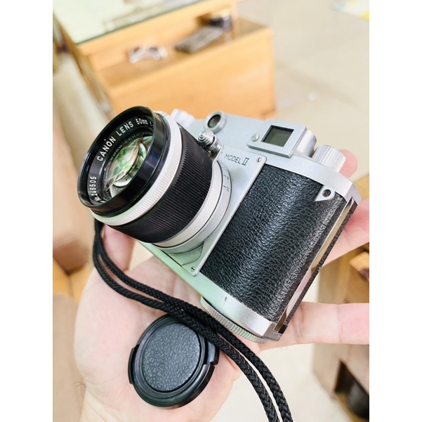 Máy ảnh chụp film MINOLTA 35 Model II chiyoda kogaku + lens Canon LTM 50mm f1.8 ngàm L39 for leica