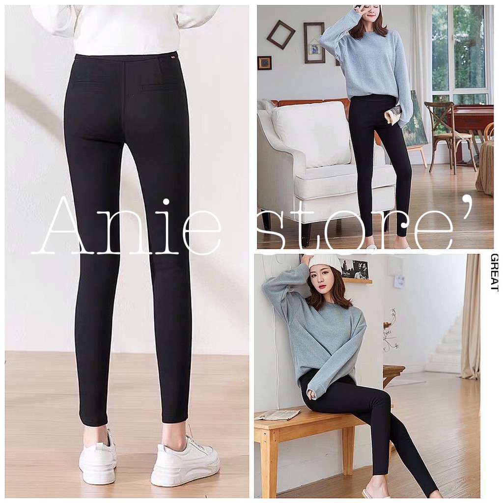 Quần Legging Nữ Dáng Dài Xuất Hàn Túi Sau 🦋 Quần Skinny Nữ Dáng Ôm Siêu Đẩy Full Size 🦋