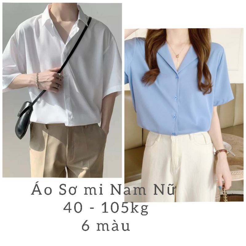 40-105KG Áo sơ mi nam nữ thời trang Bigsize unisex ullzzang trẻ trung