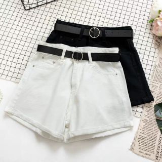 Quần short bò mềm kèm thắt lưng