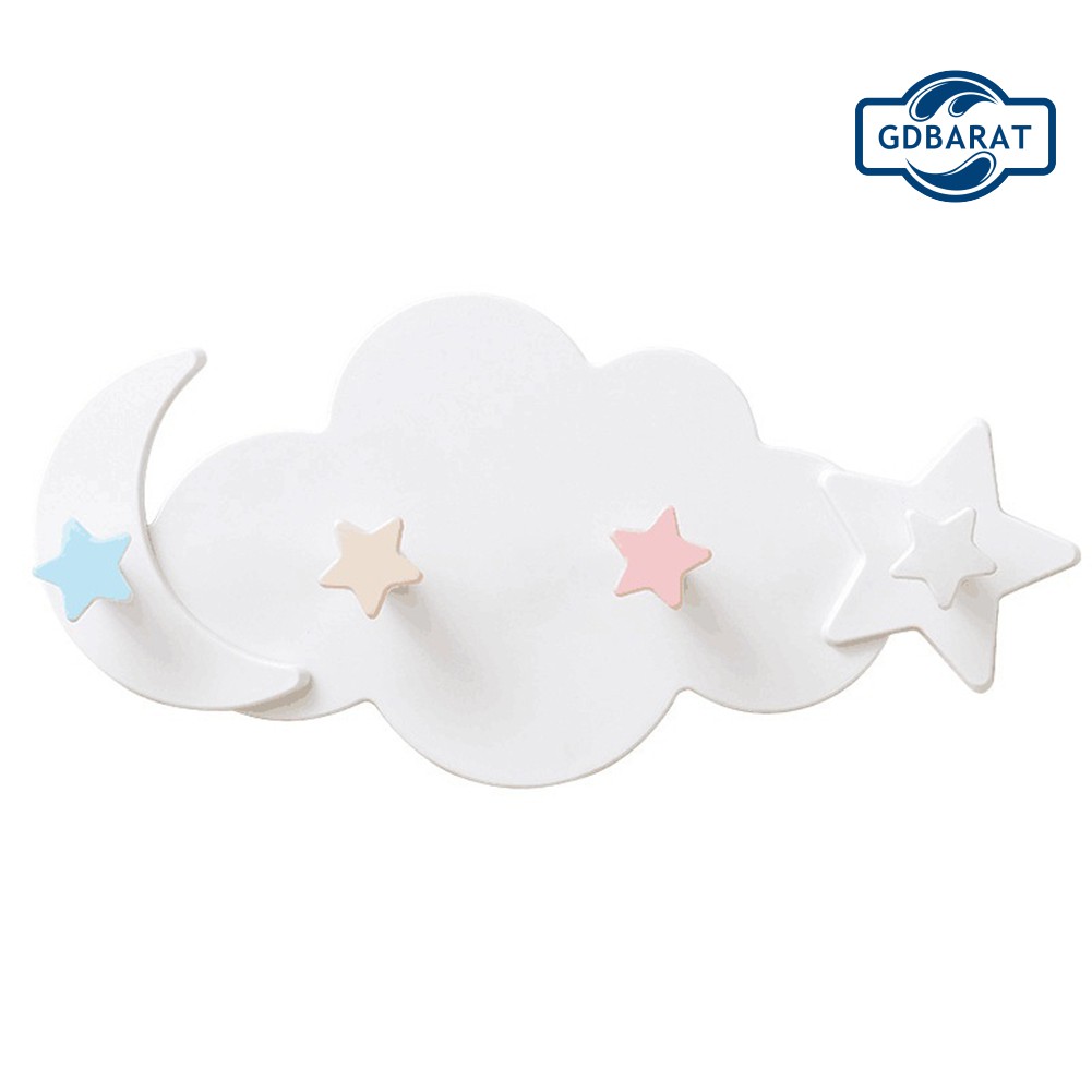 Móc Treo Đồ Gắn Tường Hình Đám Mây Và Ngôi Sao Dễ Thương