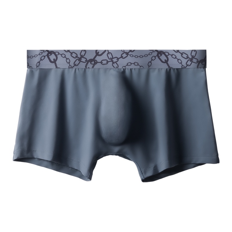 Quần lót boxer cotton lụa lạnh siêu mỏng không đường may thoáng khí thời trang mùa hè cho nam 242