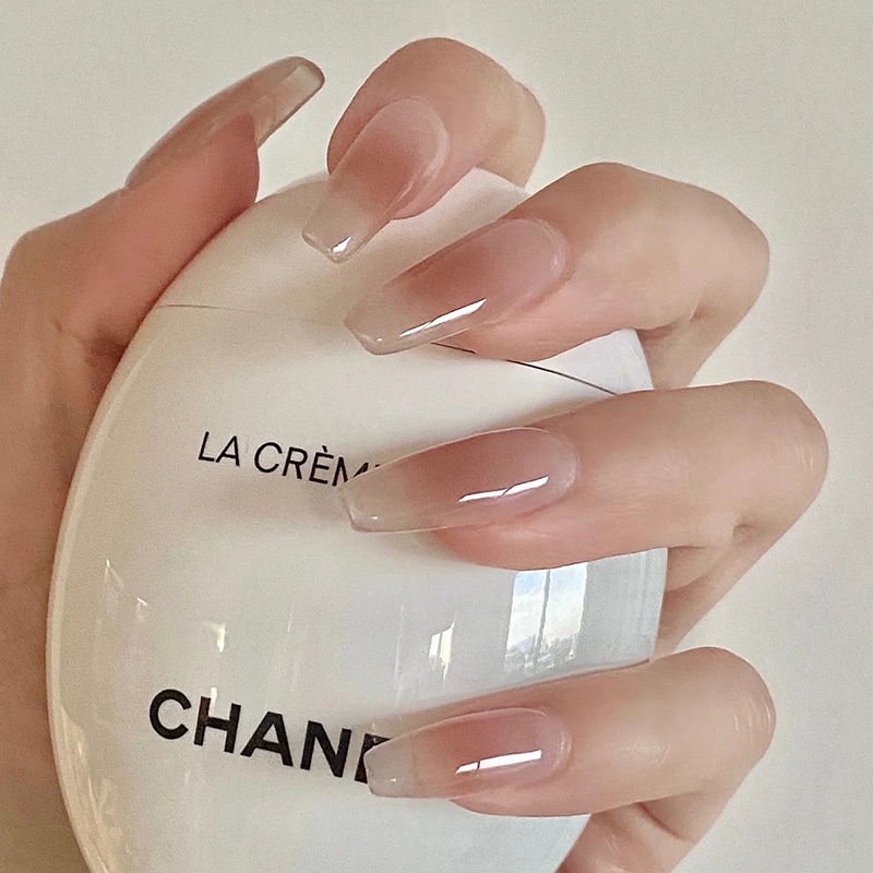 Set 24 Móng Tay Giả Dài Đơn Giản Dùng Luyện Tập Trang Trí Móng Nghệ Thuật