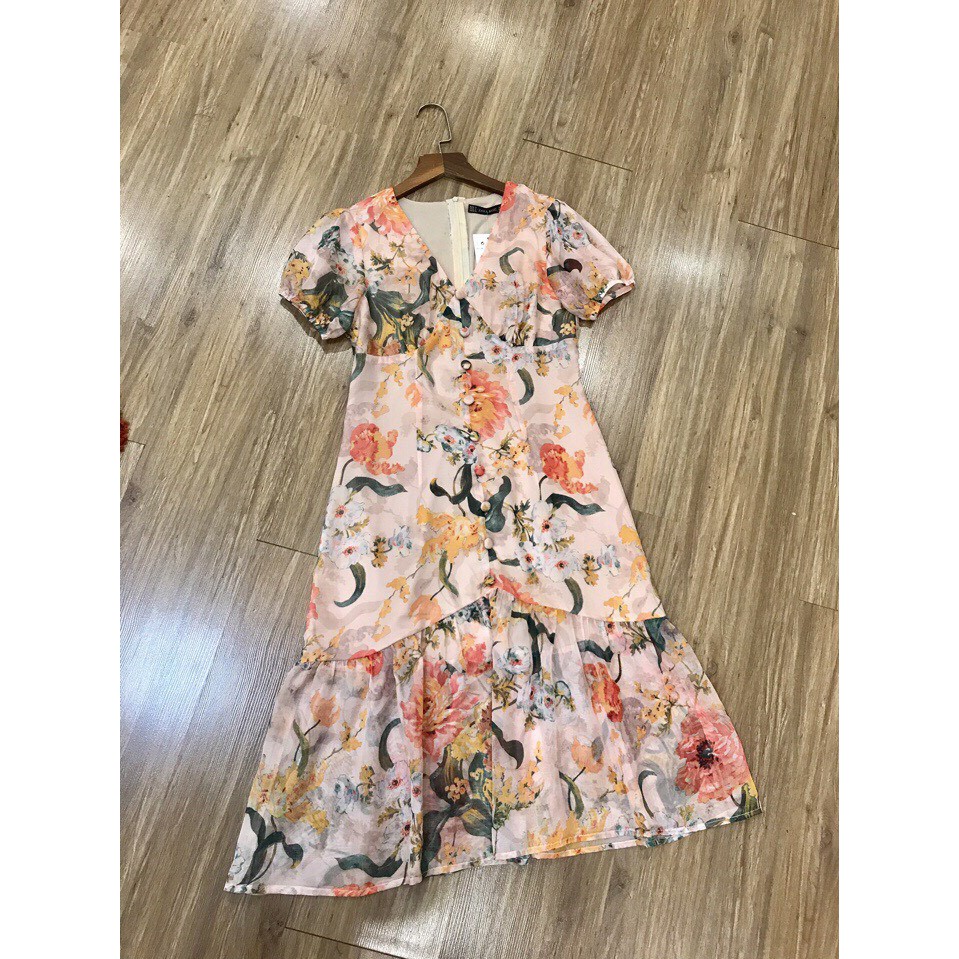 Đầm midi Za ra voan tơ