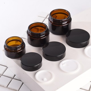 Hũ Thủy Tinh Nâu 20g Chiết Kem - Hũ Đựng Kem - Hũ Chiết Mỹ Phẩm
