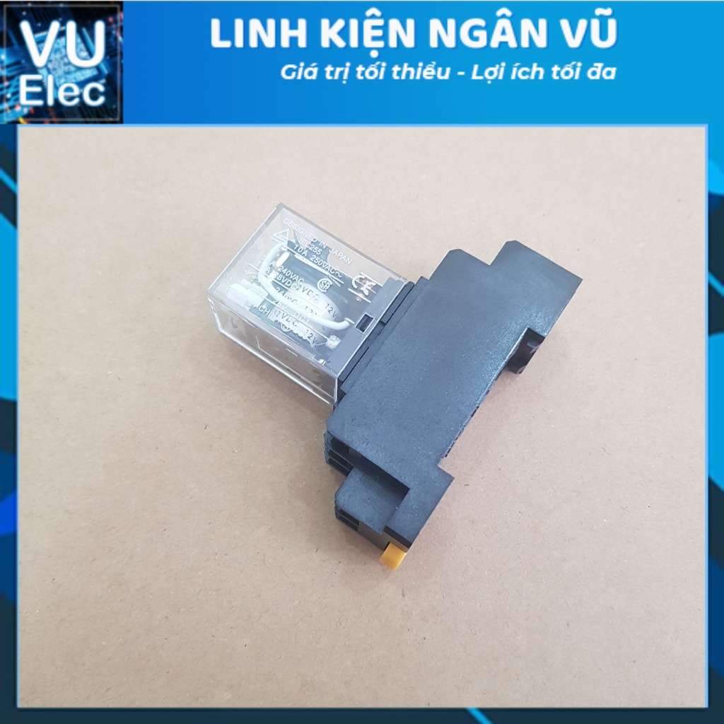 Relay LY2N 12V 8 chân 10A. role trung gian. relay kính 12v10A