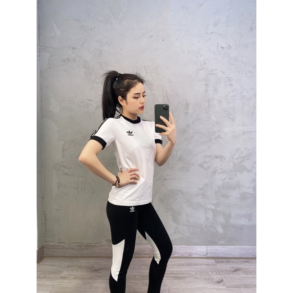Quần legging Adidas xanh lá
