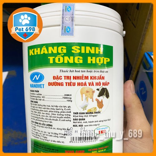Hộp 10g x 50 gói Phòng bệnh tổng hợp cho chim cảnh, gà đá PET-698