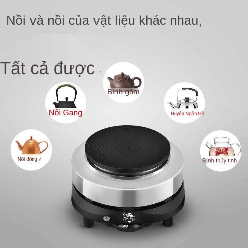 Lò sưởi điện gia đình 800W lò điện nhỏ 5 bánh kính luộc ấm trà 500 cà phê sưởi ấm bếp nhiệt luộc