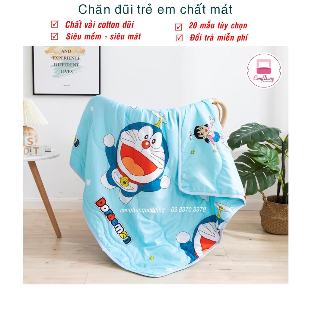 Chăn trẻ em 20 Mẫu  chất cotton đũi cho bé đắp mùa hè thu, chăn cho bé đến trường, đắp văn phòng - 1m x 1m5 Mềm Mát