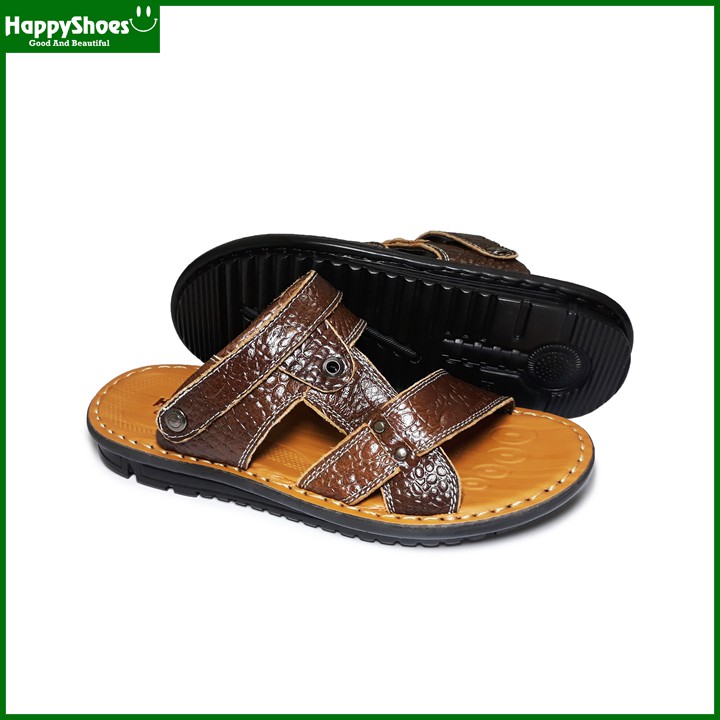 Giày Sandal Nam Da Bò Vân Cá Sấu HappyShoes - HP02