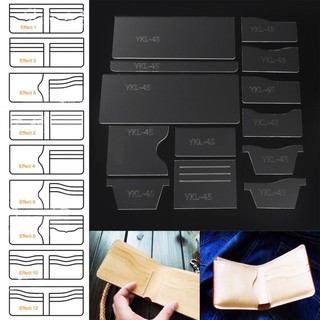Bộ 13 Khuôn Acrylic Trong Suốt Dùng Để Tự Trang Trí Ví Da
