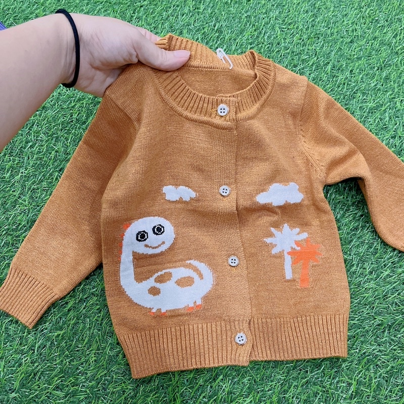 Áo len cardigan Quảng Châu siêu mềm mịn cho bé trai, chất len mịn không xù không bai nhão