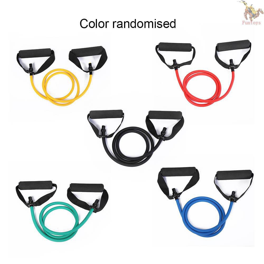 FUN Yoga Elastic Fitness Exercise Stretch Strap Rope Exercise Resistance Bands Workout Bands with Handle for Women