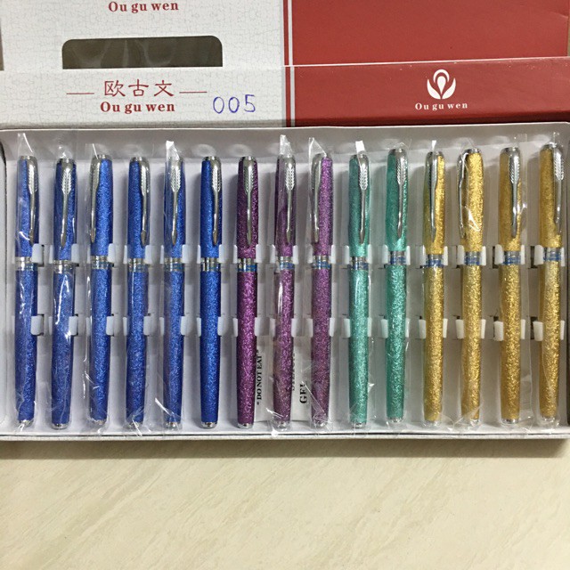 1 Hộp =15 Bút Máy OUGUWEN 005 -Ngòi Viết Tách Đôi Nét Thanh Nét Đậm