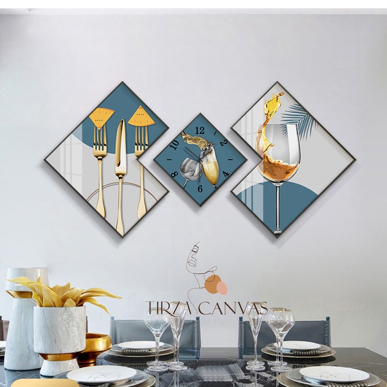 Tranh Bộ Đồng Hồ Treo Tường Kim Trôi Sang Trong Đồng Hồ Treo Tường Phòng Khách, Phòng Ăn, Phòng Ngủ....