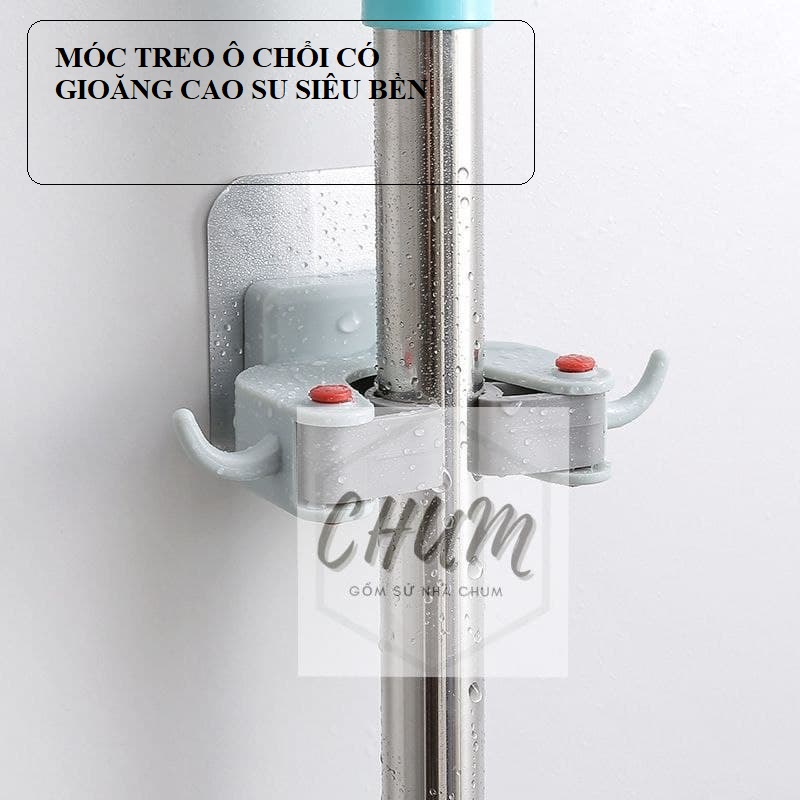 Móc dán treo chổi, treo ô