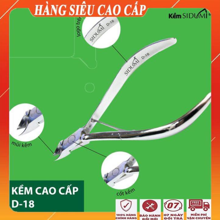 [ Bản mới - LOẠI 1 ] Kềm cắt da tay làm móng/ Kìm nhặt da cắt móng tay làm nail siêu sắc, siêu bén, không gỉ Sidumi D18