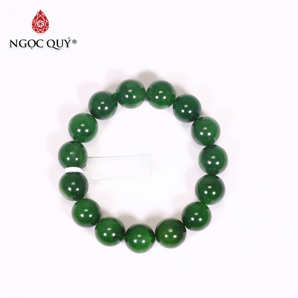 Vòng tay đá ngọc bích thiên nhiên Nephrite mệnh hỏa, mộc - Ngọc Quý