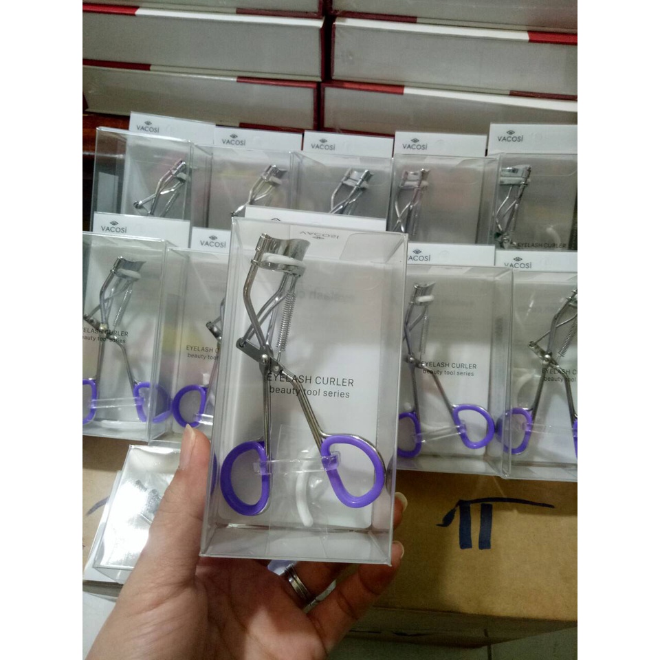 Bấm Mi Vacosi Eyelash Curler Hàn Quốc Cán Tím
